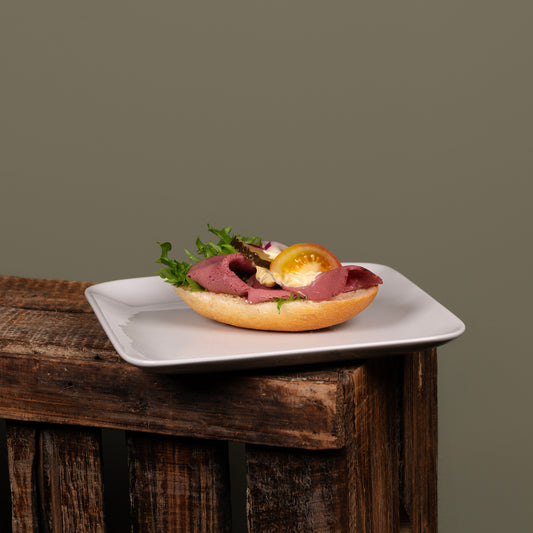 Rundstykke med roastbiff