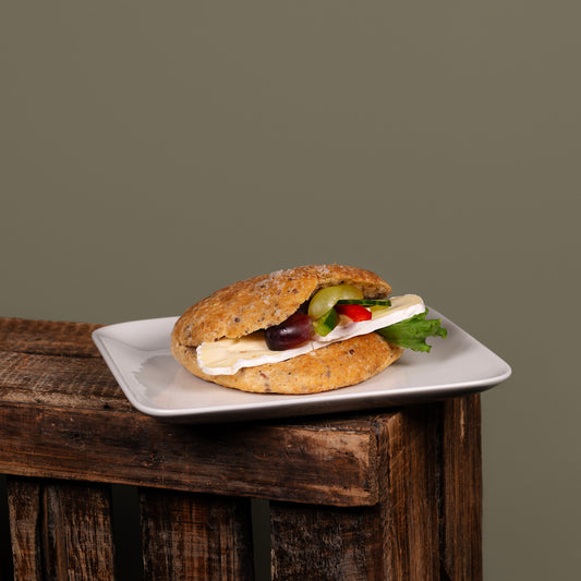 Grov focaccia med brie og druer